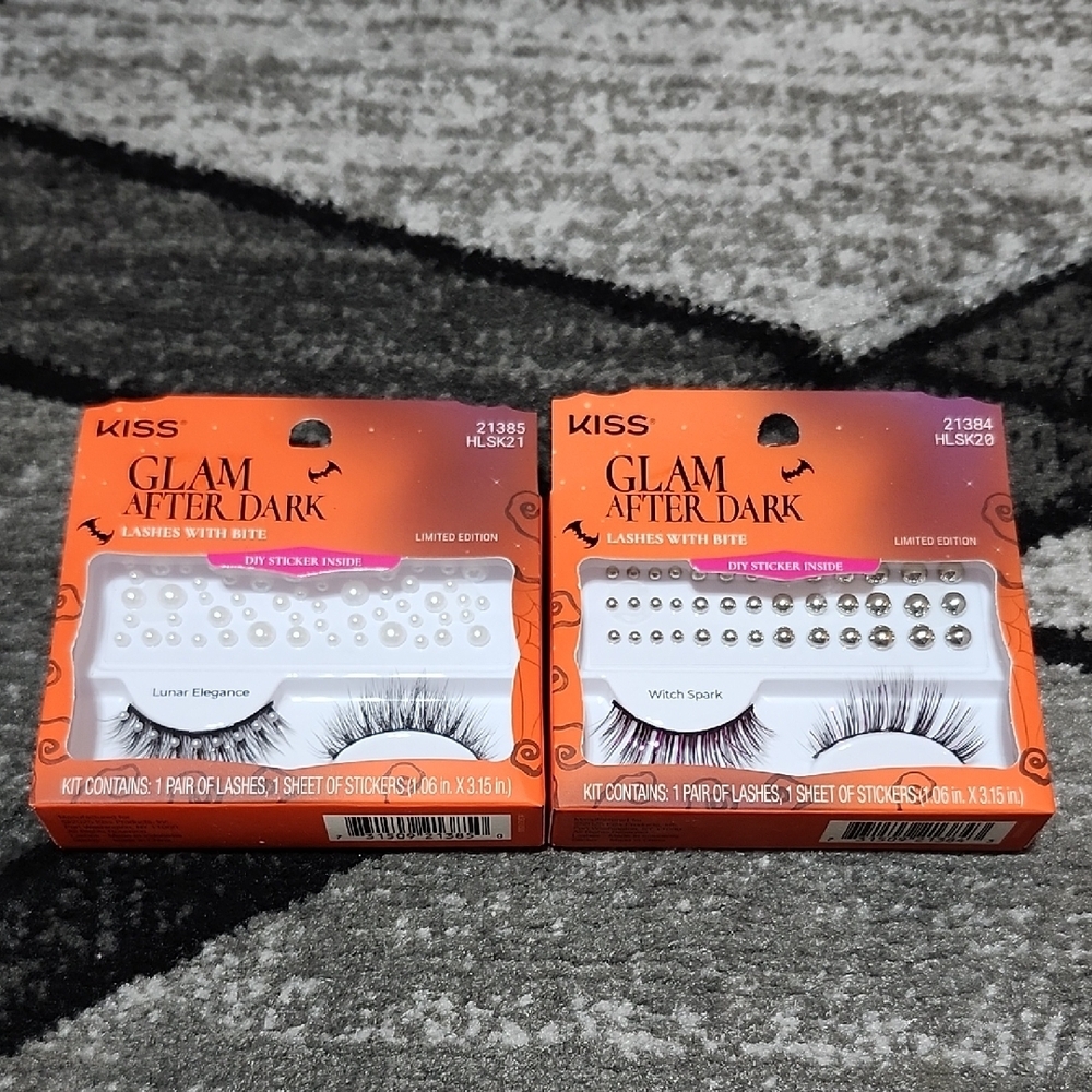 KISS GLAM AFTER DARK LIMITED EDITION EMBELLISHED FALSE EYELASHES PEARL/GEMS